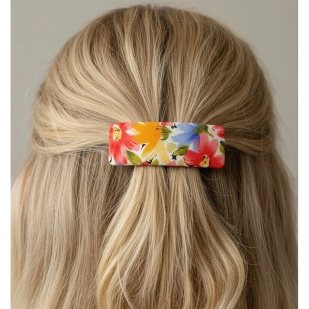 Vintage‎ 90s Floral Cloth Covered Hair 4